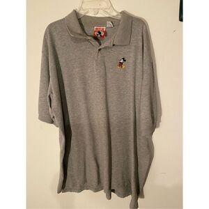 Vintage Mickey Mouse Inc Polo Gray Shirt XXL